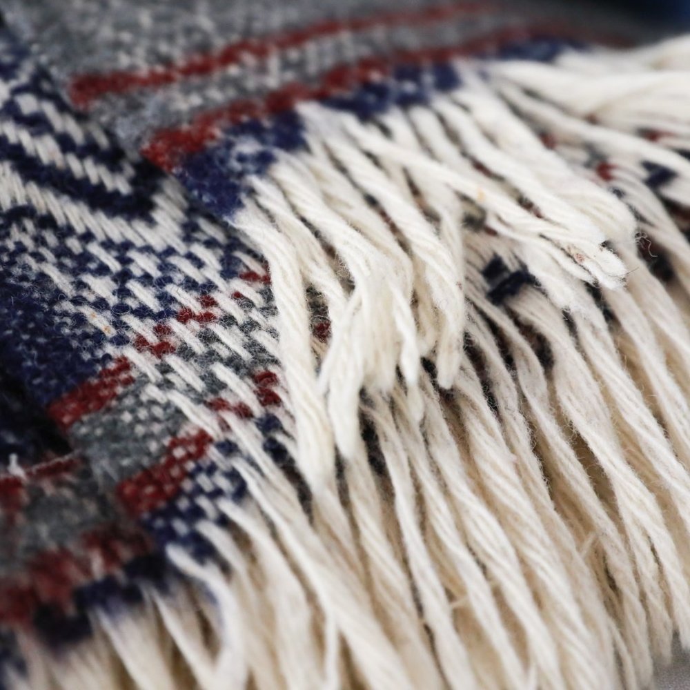 Vintage 100% Virgin Wool Southwestern Striped Blanket - Picture 11 of 12